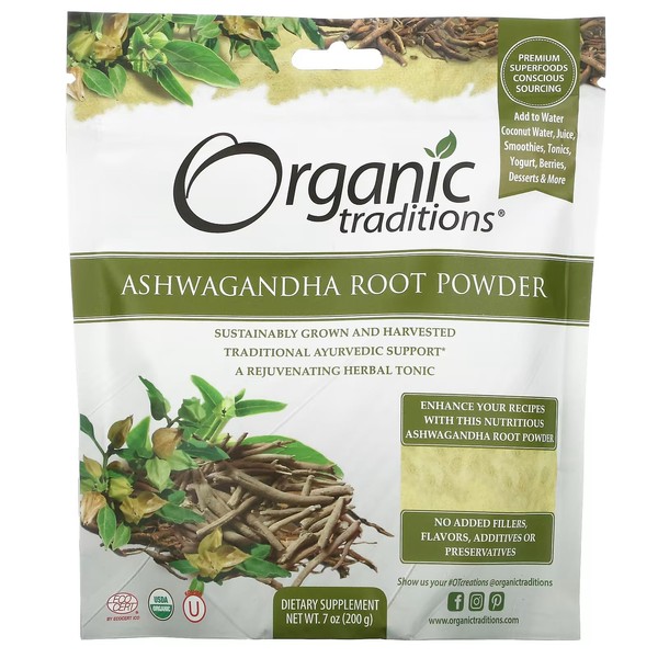 Ashwagandha Powder Organic Traditions 7 oz Bag