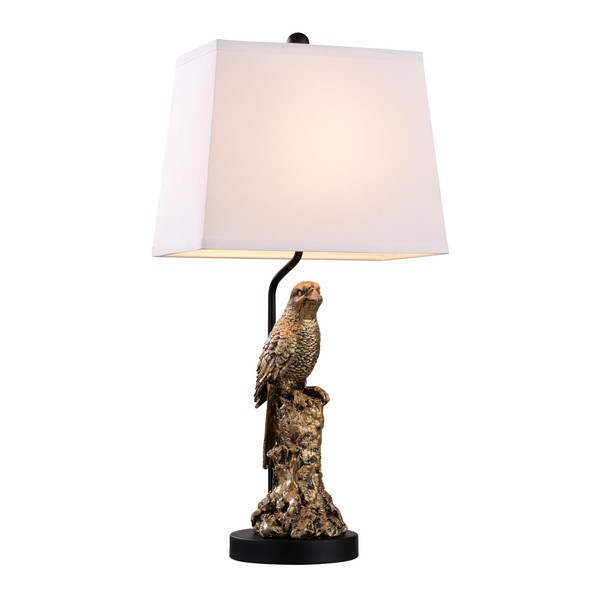 YANIC Lamp for Desk with Golden Parrot, Desk Lamps for