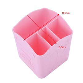 Plastic Grid Divider Makeup Storage Box, Cosmetic Contain Stand Box for Stationery Cosmetics Manicure Accessory(pink)
