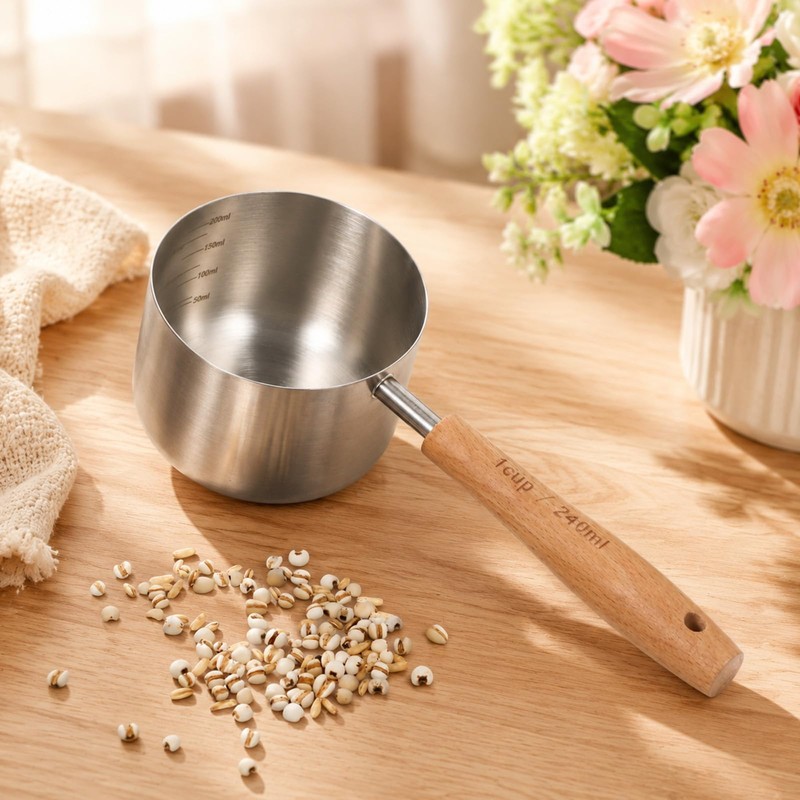 1Pcs 1Cup(240ml | 8oz) 304 Stainless Steel Measuring Cup with