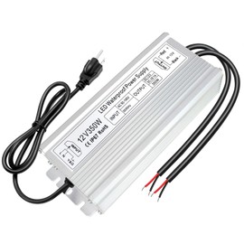inShareplus AC 110-260V to DC 12V LED Driver, 350W IP67 Waterproof Outdoor Power Supply, 12 Volt 29.1A Low Voltage Transformer, Adapter with 3-Prong Plug for LED Light, Computer Project, Outdoor Use