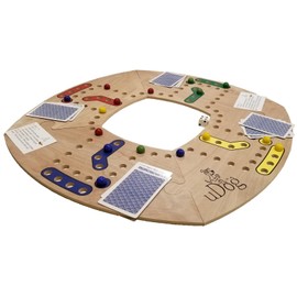 uDog Board Game | Old-Fashioned Fun for 2–12 Players | Made in The USA | Durable Wooden Pieces to Last a Lifetime | Family Game Night (4-Player)