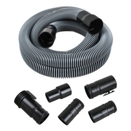 1-7/8-inch Shop Vacuum Hose for Ridgid Wet/dry Vac Replaceable Parts #WS17823A,10 Feet Long (Silver Black)