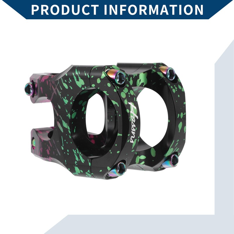 Hihaha Bicycle Stem/Short Handlebar Stem/for Bicycle/1 Piece Green Pink