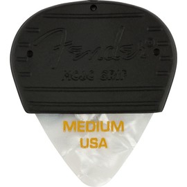 Fender Mojo Grip Picks, Celluloid, Medium, 3-Pack, White Moto