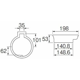 SANEI R810-125 Valve Box, Lid Detachable Type