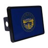 Nebraska State Flag Trailer Hitch Cover Plug NE