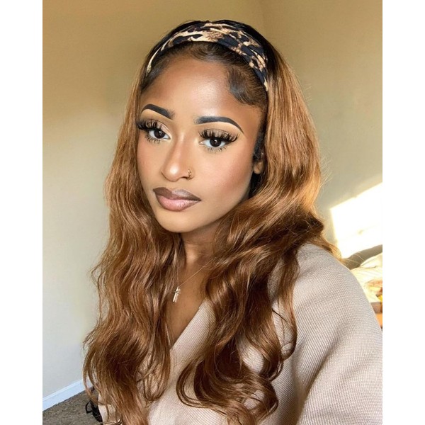 Emistar Wavy Headband Wig Loose Body Wave Glueless Synthetic Hair