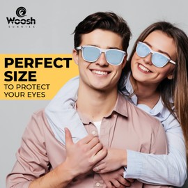 Woosh Polarized Sunglasses for Men and Women - Lightweight Unisex Sun Glasses with UV Protection for Driving Fishing, Running, Sports, Beach and Outdoors (Crest)
