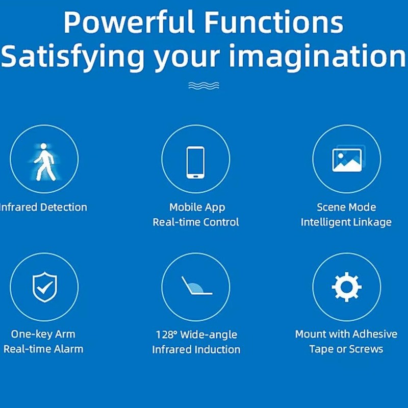 UanTii Tuya WiFi PIR Motion Sensor Movement Detector Alarm Smart