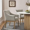 Modway Alton Upholstered Dining Chair with Arms in Linen Natural