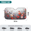 Car Windshield Sunshade Rose Garden Pattern with UV Block Car