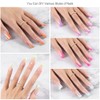 OPkssnails 300 uñas postizas francesas, largas y cuadradas, preformadas, sin