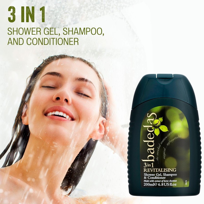 Badedas Badedas Revitalising Shower Gel, Shampoo & Conditioner 200ml (PACK