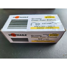 Spotnails (4 Boxes) Spotnails 81505 Galvanized Chisel Point Staples - 5,000/box