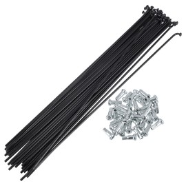 RATCHROLL 1 Set Universal Bicycle Spokes 13G 241mm Length Bike Wheel Spokes Nipple Black 45 Steel