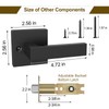 HOSOM Black Front Door Handle, Exterior Entry Door Handleset with