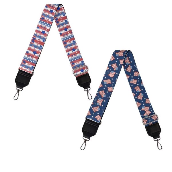 Jeiento American Flag Wide Shoulder Strap Patriotic Design Replacement Carry