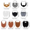Wqebuid 10 PCS Fake Beards Funny Realistic Beards Old Man