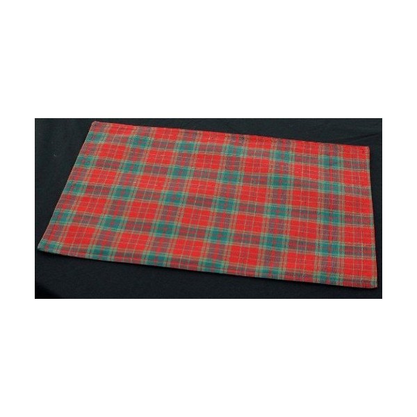 Pair of Table Placemats (reversible) in a red and green