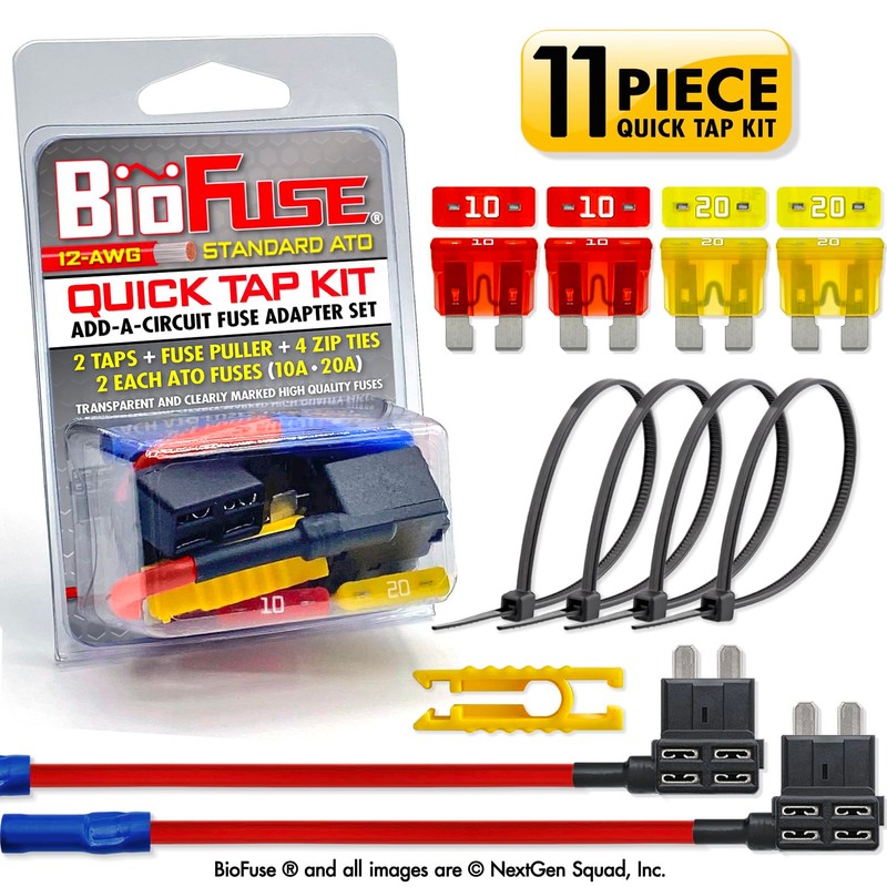 BioFuse 12 AWG Standard ATO Quick TAP KIT: 2 Add-A-Circuit