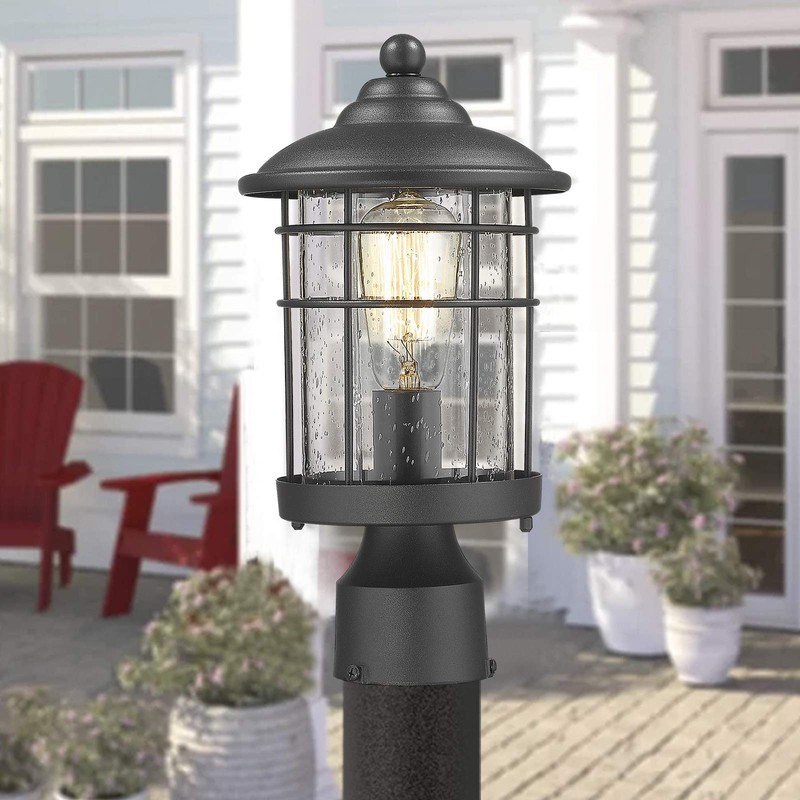 Emliviar 13 Inch Outdoor Post Light Waterproof Modern Lamp Post