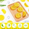 30 Square ice Cubes,15 Artificial Fruit Lemon Slices, Suitable for