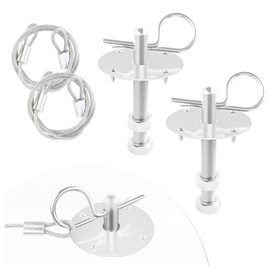 Hood Pins Kit for Car - Stainless Steel Car Hood Cover Quick Latch Hood Pins for Reducing Shaking - Universal Automotive Exterior Accessories Fit for Most Cars SUVs Trucks (Silver)