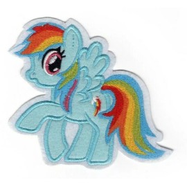Unbranded 🌈 4.5" Hasbro MY LITTLE PONY Cartoon DASH Iron-on/Sewn-o