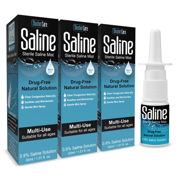 Shusher Care Saline Spray for Nose - Nasal Spray Saline