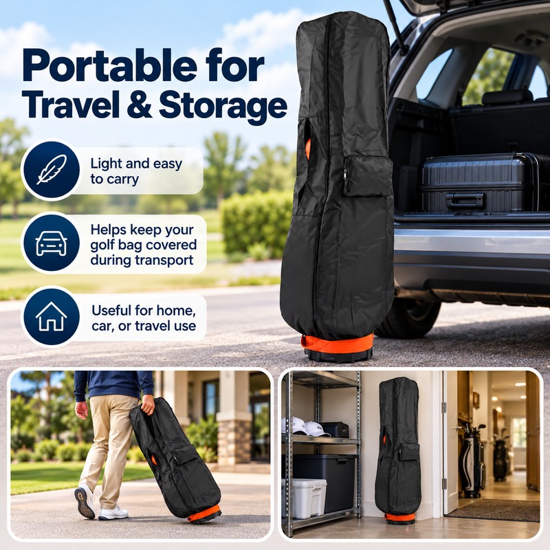Golf Bag Rain Cover for Club Protection – Foldable Waterproof