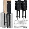 ITeVe.GD U-Shape Metal Post Bracket Anchor,Heavy Duty 4x4 (Actual 3.5"x3.5")