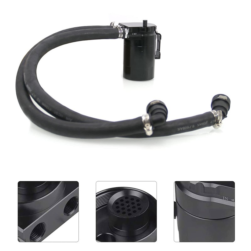 Ryanstar Oil Catch Can Kit Oil Separator Reservoir Tank Baffled