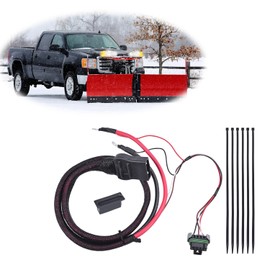 Farpida 48808 4 PIN Salt Spreader Power Cable, fits for Fisher/Western/SNOWEX, 48808 4 Pin Cable Assembly, Replace 48808 Salt Spreader Power Ground Cable with Dust Cover/6×Tie Wraps