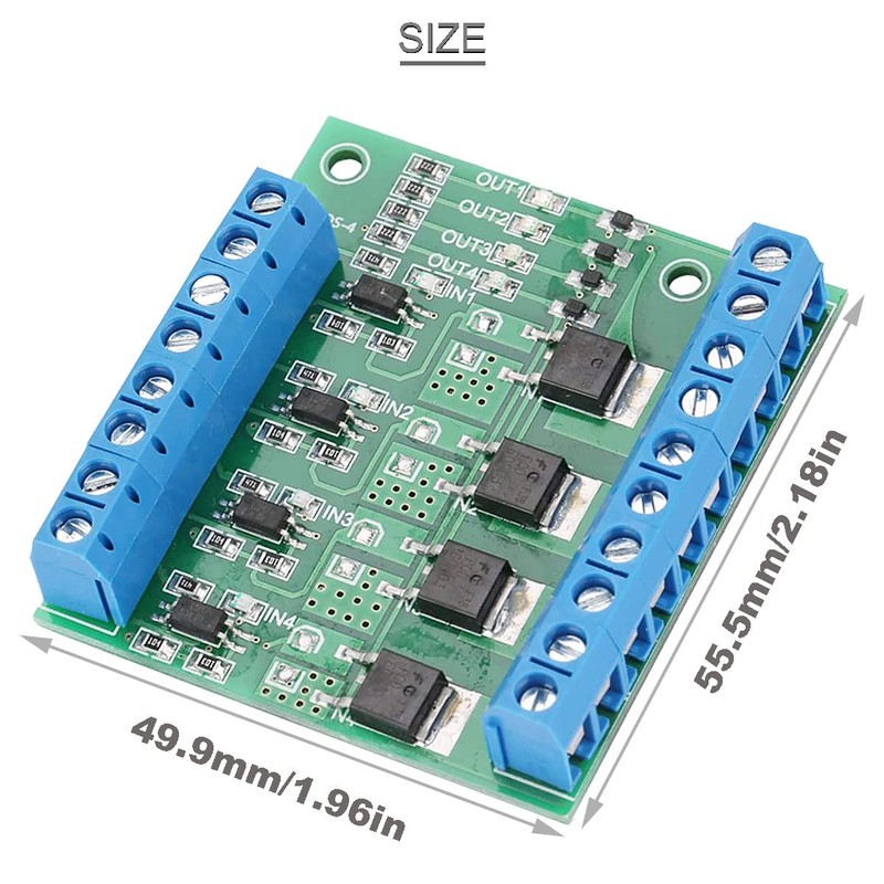 Youmile 4-Channel Driver Module PWM MOS FET Trigger Switch Module