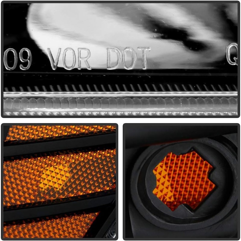 REINKO Headlight Assembly Compatible with 2009-2020 Dodge Journey Black Headlamps
