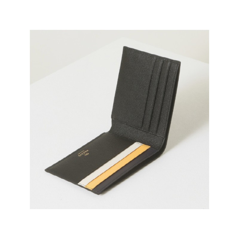 Hazzys (대전신세계)블랙 로고배색 소가죽 반지갑HJWA3F506BK (Daejeon Shinsegae) Black Logo Contrast