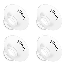 4Pcs Flange Insert 19mm Compatible with Momcozy M5/M9/M6/V2 Pro/V2 pro/S12 Pro/S9 Pro/Spectra/Medela/eufy/Elvie/Lansinoh/Paruu P10 Breast Pump,and Most 24mm Shields