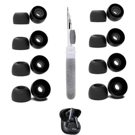 Vykyntow 8 Pairs Replacement Ear Tips Compatible with Soundcore Liberty 4 NC, with 3 in 1 Cleaner Kit, Silicone Ear Tips (XS/S/M/L)
