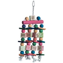 Super Bird Creations 15 by 6-Inch Katy's ABCs Bird Toy, Large