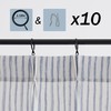 Blue Linen Kitchen Curtains 20 inch Length Pinch Pleat Cafe