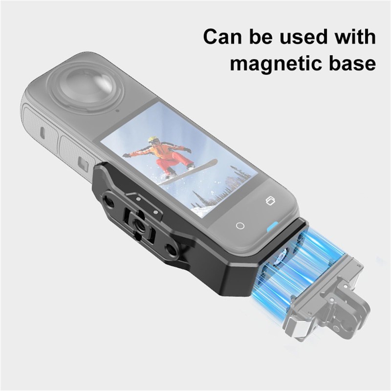 Quick-Release Tripod L-Bracket for Insta360 X4 Action Camera with Horizontal/Vertical