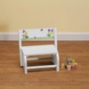 Children's White Butterfly & Flower Step Stool