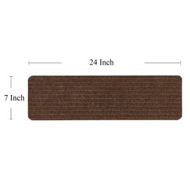 Stair Treads Collection Indoor Skid Slip Resistant Carpet Stair Tread Treads (Brown, 1 Piece (7 in x 24 in))