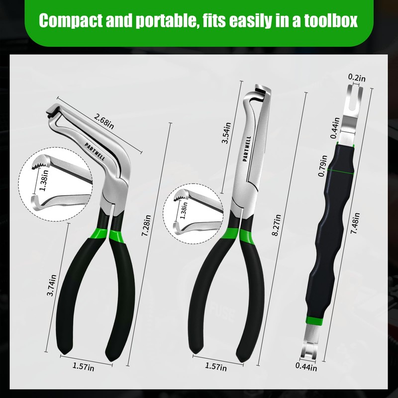 PARTWELL Electrical Disconnect Pliers Set – 3PCS Electrical Connector Pliers