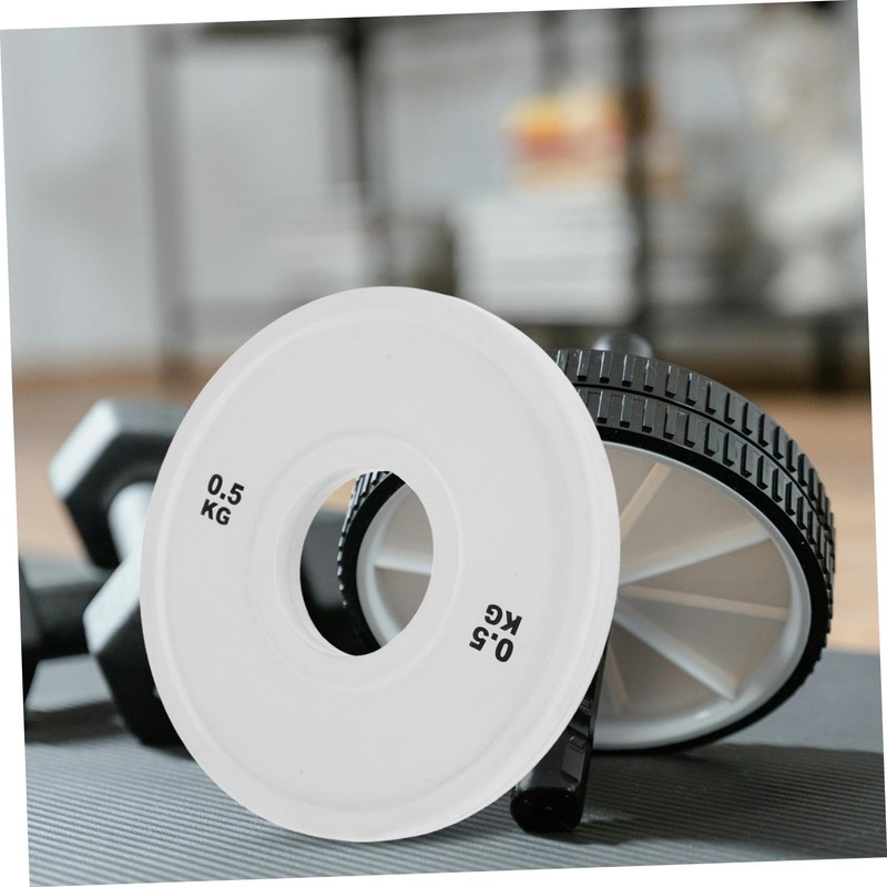 WOONEKY Weight Plates Rubber Barbell Plates for Home Gym Durable