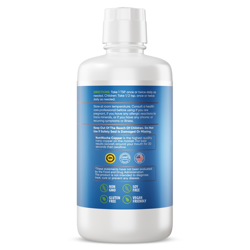 NutriNoche Liquid Colloidal Copper Supplement | 99.99% Ultra Pure Crystalline