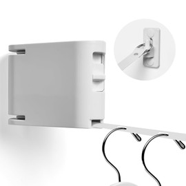 BLOGLOER Retractable Washing Line 4 m - 25 kg Load Capacity, Non-Slip Hole Design & 180° Folding Function - 2 cm TPU Rope for Small Home/Motorhome/Balcony/Laundry Room, Wall Mounting No Drilling