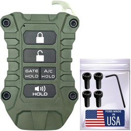 for Toyota Key Fob Case - Heavy-Duty Protective Shell - Precision Fit for Tundra, Tacoma, Sequoia & Corolla - Impact-Resistant & Stylish Upgrade - Enhanced Grip (Army Green Fob, Black Screws)