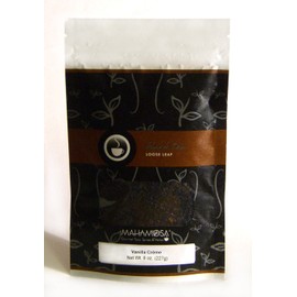 Mahamosa Flavored Black Tea Blend Loose Leaf (Looseleaf)- Vanilla Crème Tea 8 oz